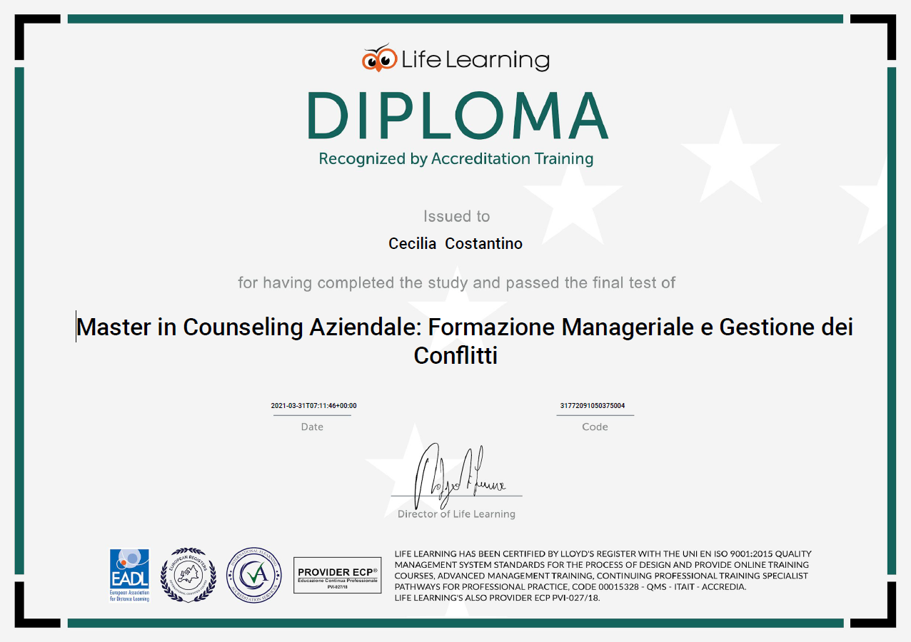 master in counseling aziendale
